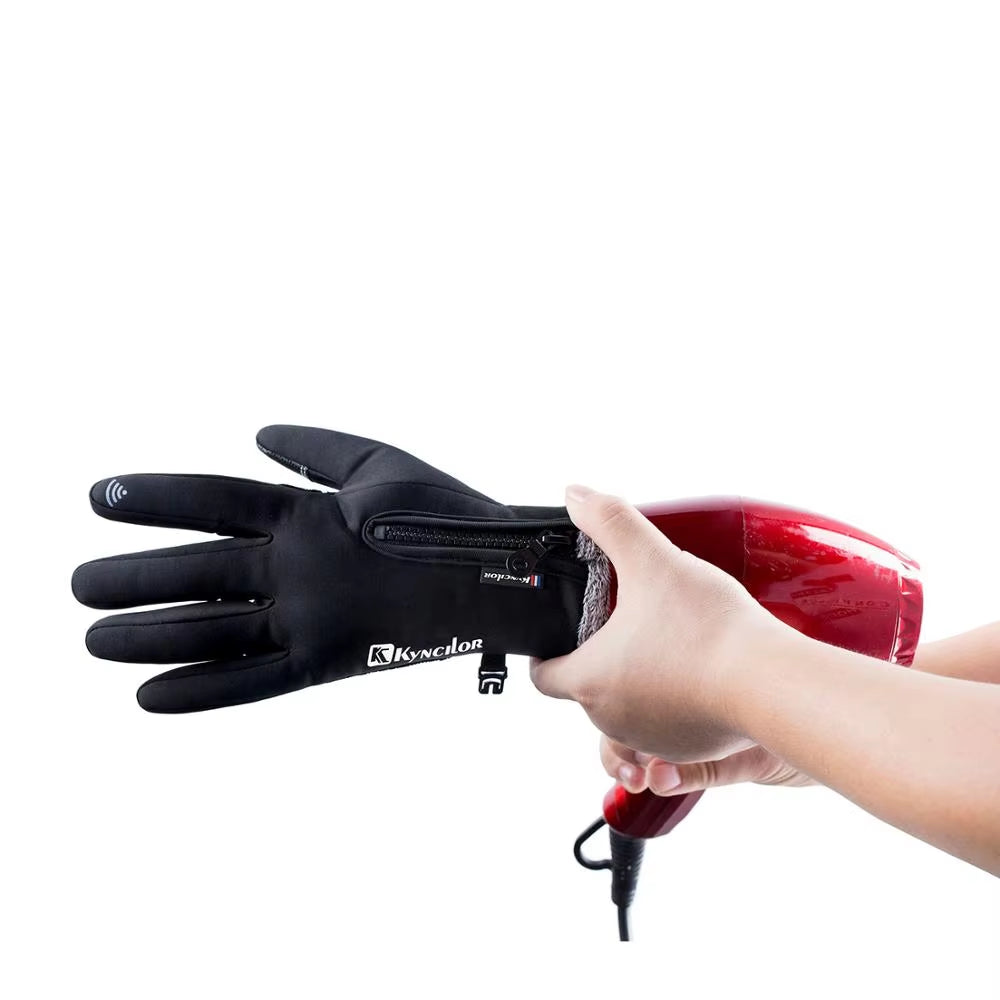 Touch Screen Winter Bike Gloves Windproof Full Finger Cycling Glove Men Bike Riding Gloves