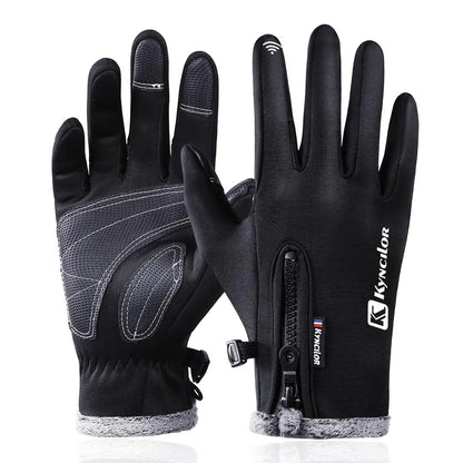 Touch Screen Winter Bike Gloves Windproof Full Finger Cycling Glove Men Bike Riding Gloves