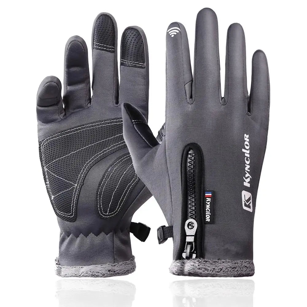 Touch Screen Winter Bike Gloves Windproof Full Finger Cycling Glove Men Bike Riding Gloves