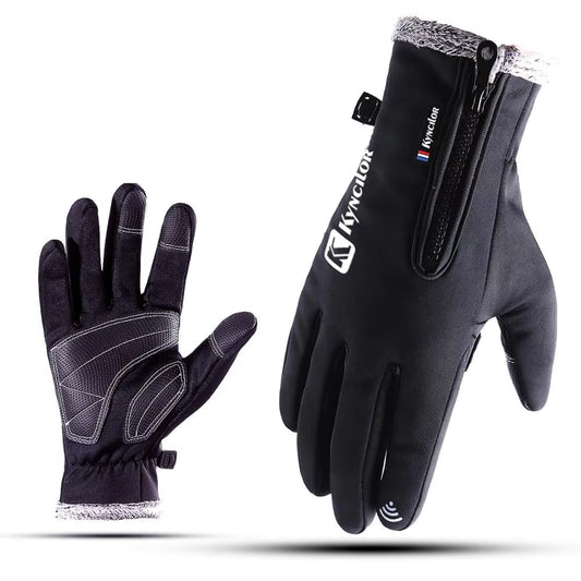 Touch Screen Winter Bike Gloves Windproof Full Finger Cycling Glove Men Bike Riding Gloves